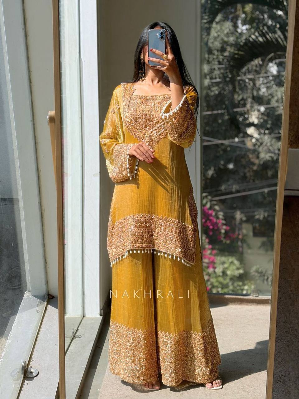 Royal Orchid Embroidered Evening Couture